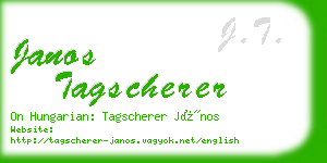 janos tagscherer business card